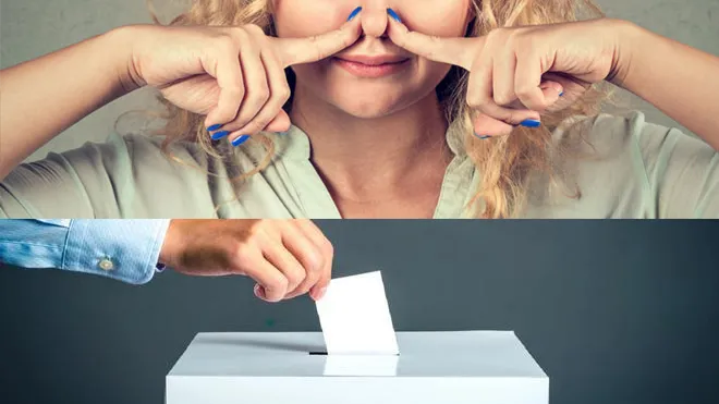 Taparse la nariz para votar