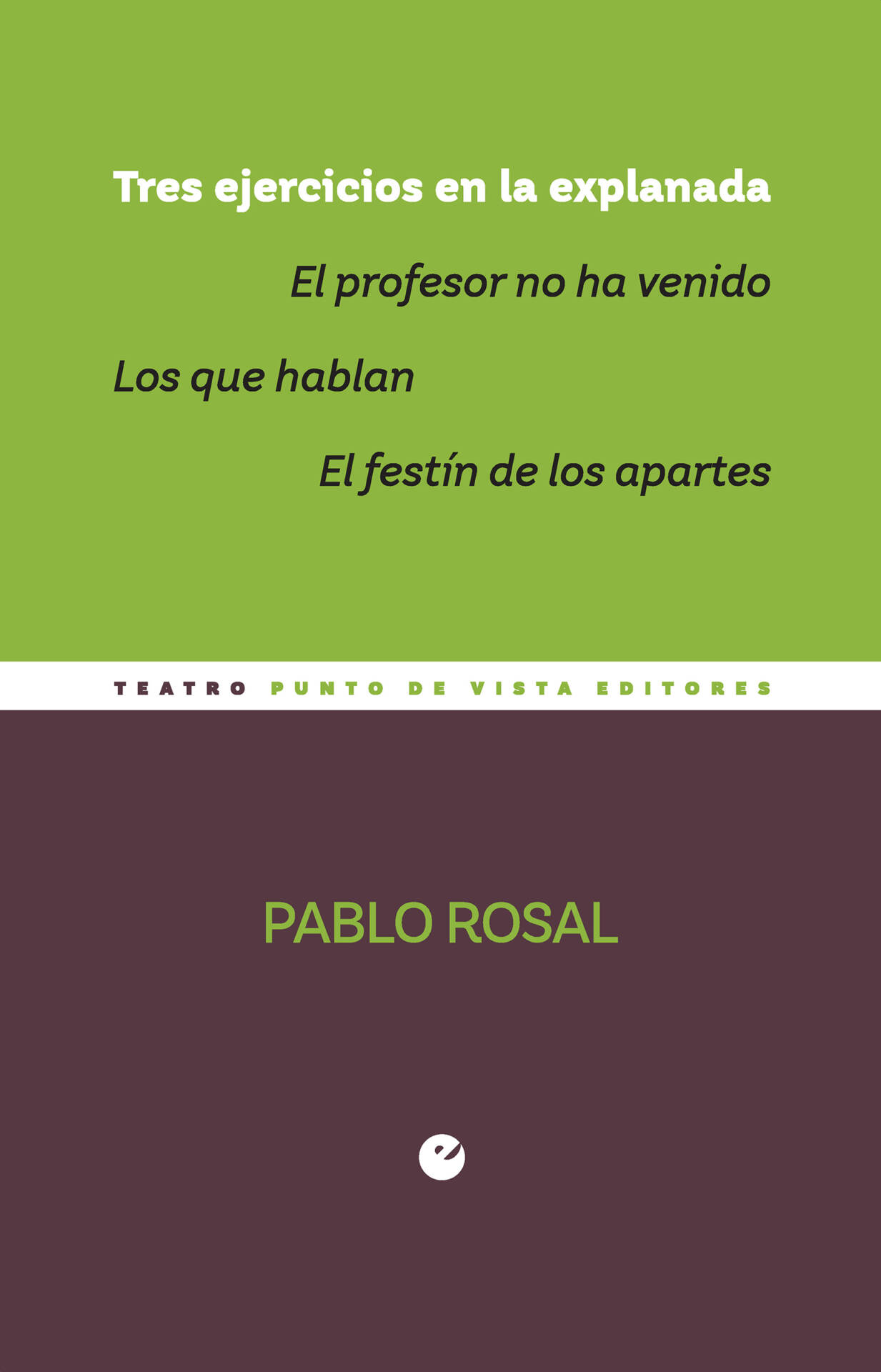 Tres ejercicios en la explanada : El profesor no ha venido. Los que hablan. El festín de los apartes