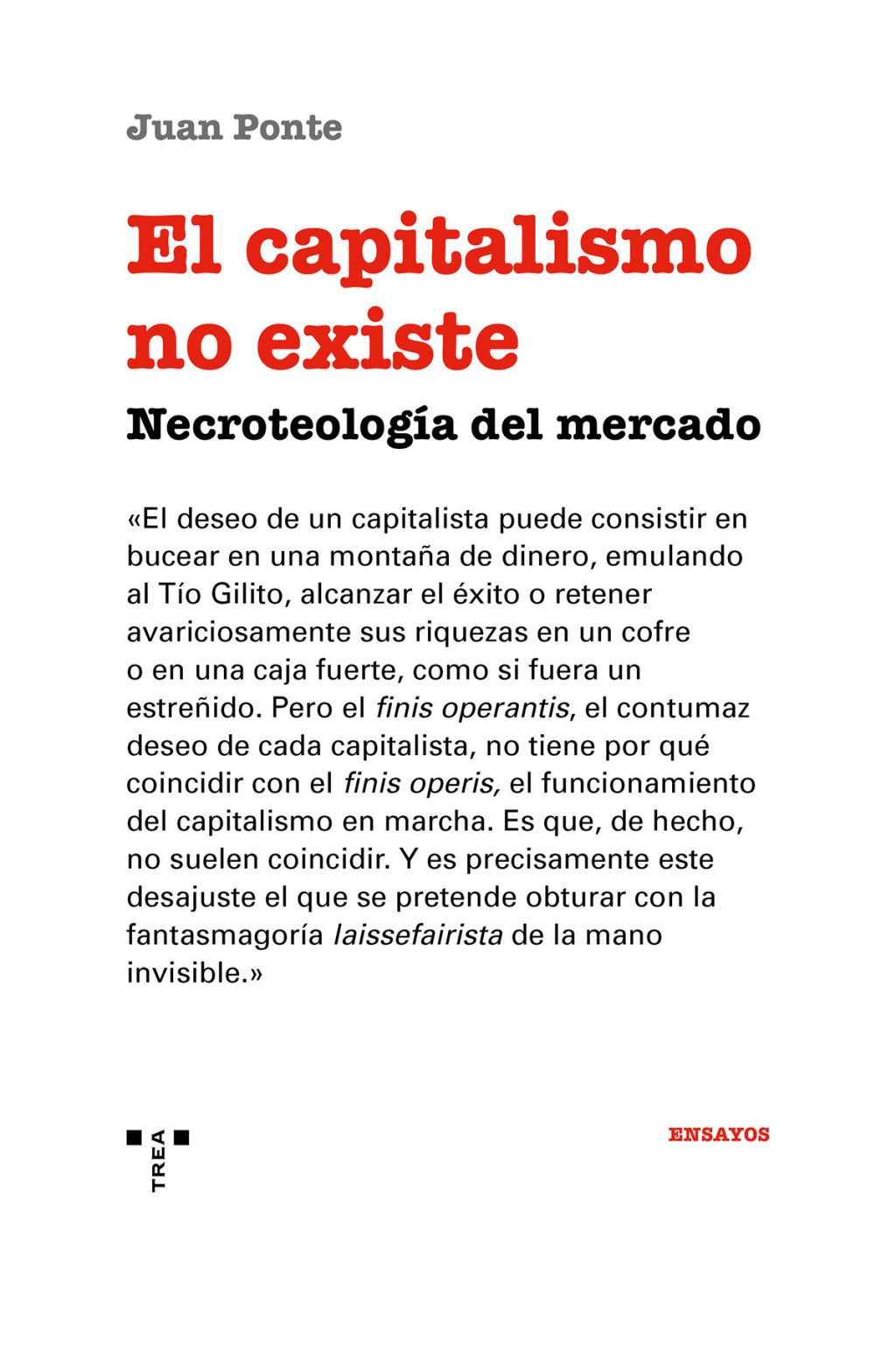 El capitalismo no existe : Necroteología del mercado