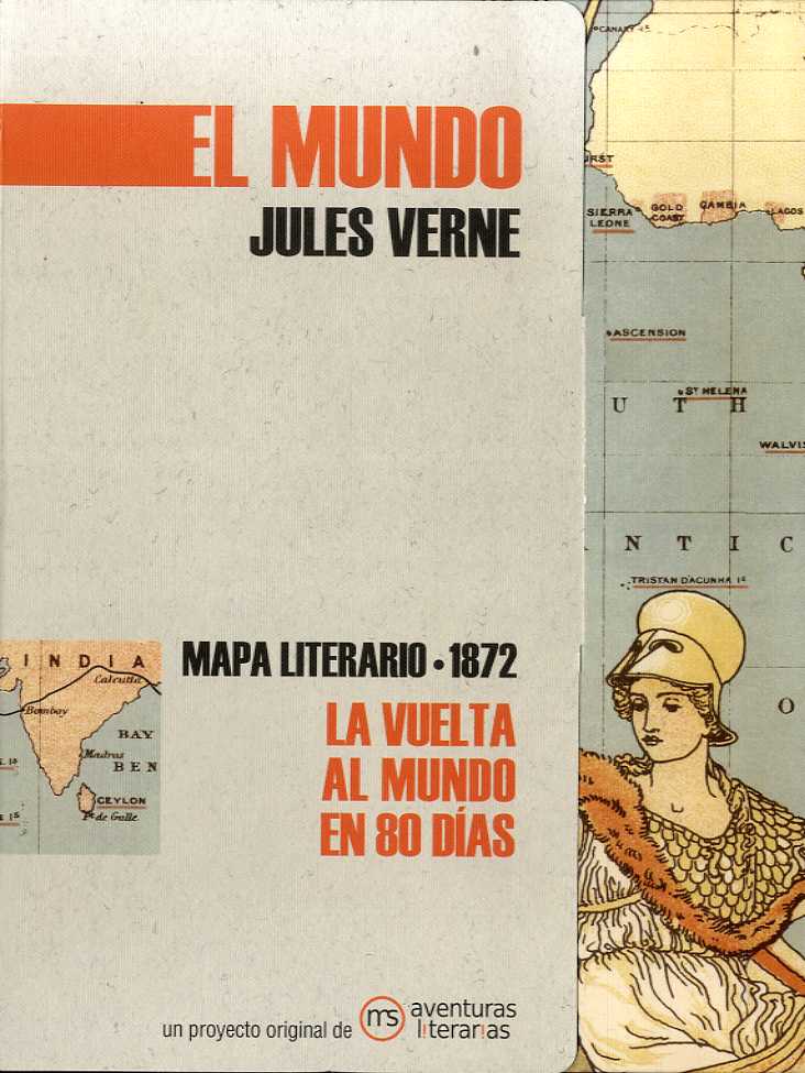 La vuelta al mundo en ochenta días : Mapa literario 1872