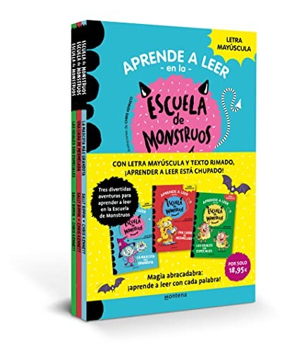 Aprender a leer en la Escuela de Monstruos - Pack con los libros 1, 2 y 3 : En letra MAYÚSCULA (libros para niños a partir de 5 años)